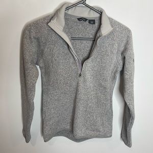 Eddie Bauer Gray Quarter-Zip Sweatshirt